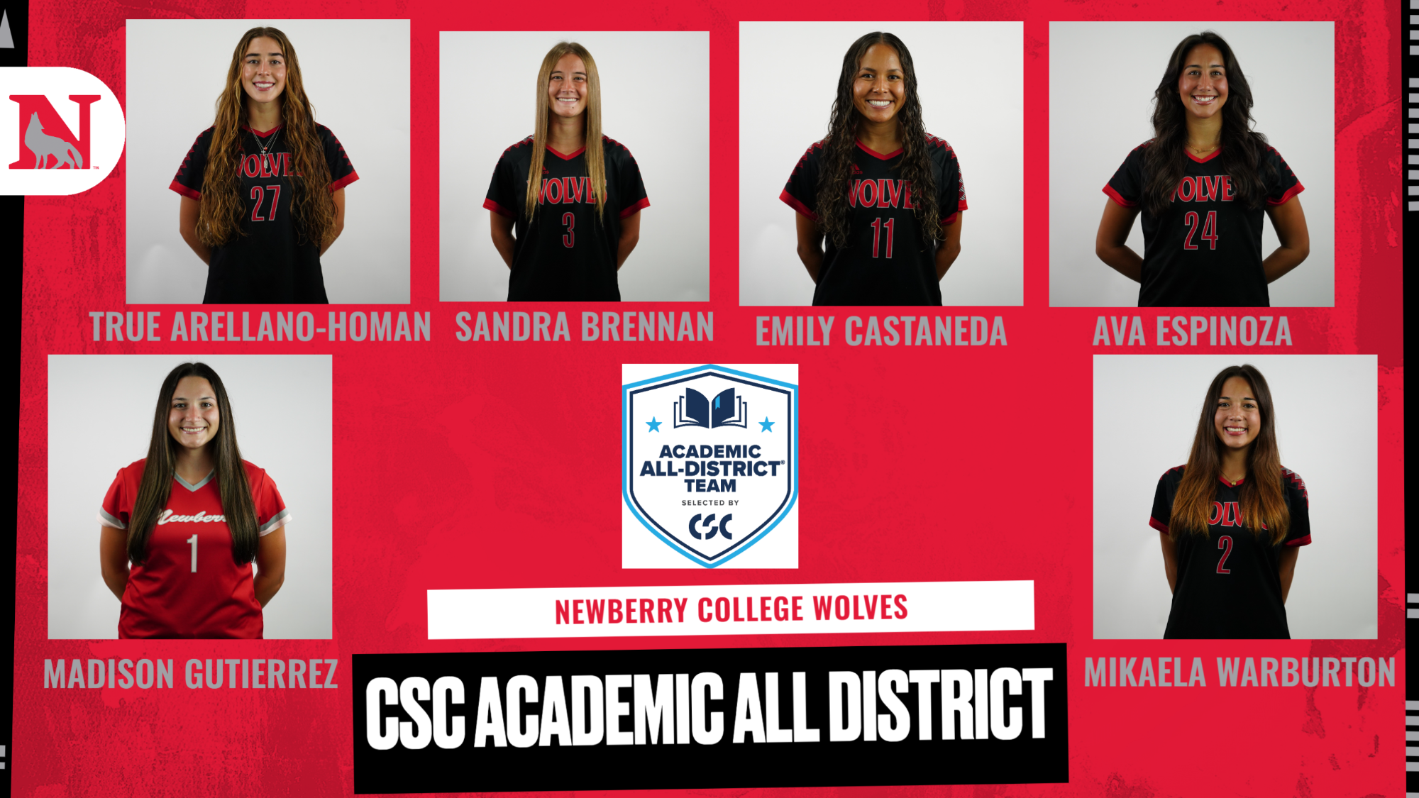 2025 CSC Academic All-District Women's Soccer