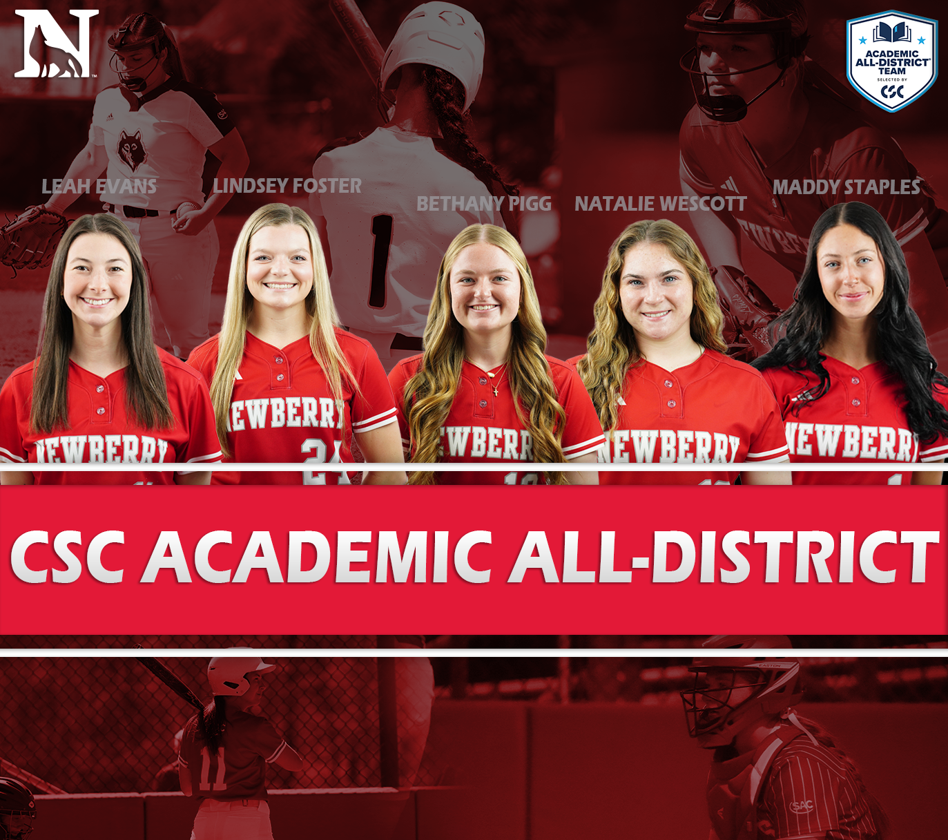 2025 Softball CSC Academic All District