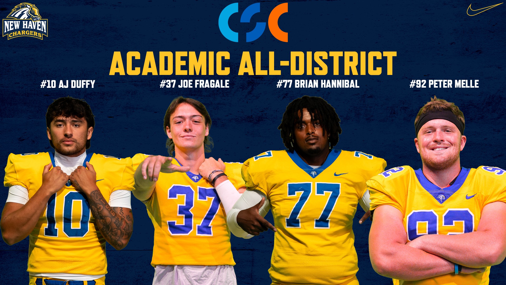 CSC Academic All-District - FB 2025