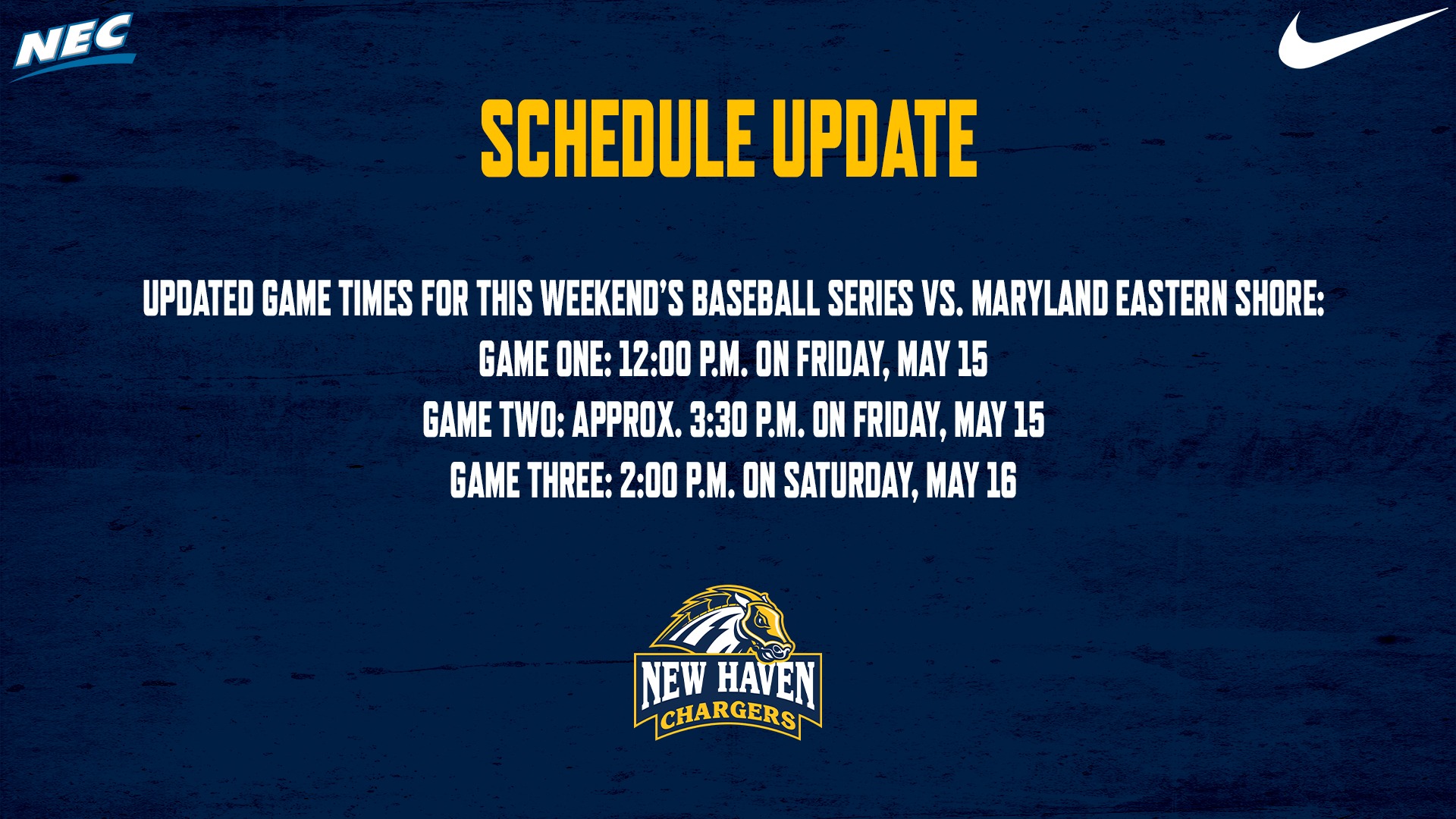 Schedule Update