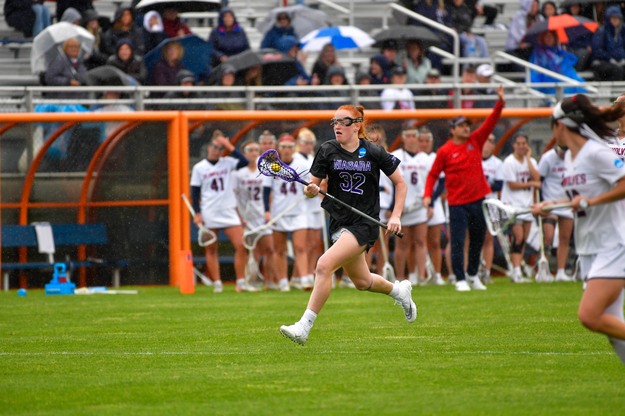 Sydney Huhtala on the clear attempt -- NUWLAX NCAA First Round Game vs. Stony Brook on May 10 in Syracuse, N.Y.