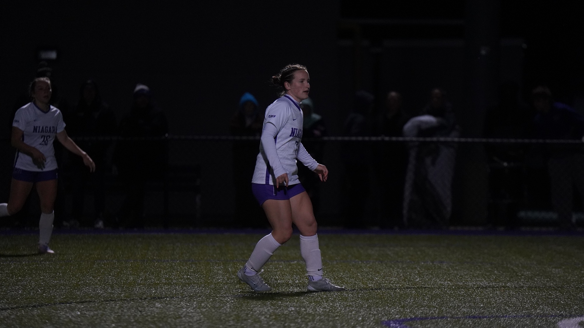 Morgan Kulniszewski on the field against Canisius 10/29/25