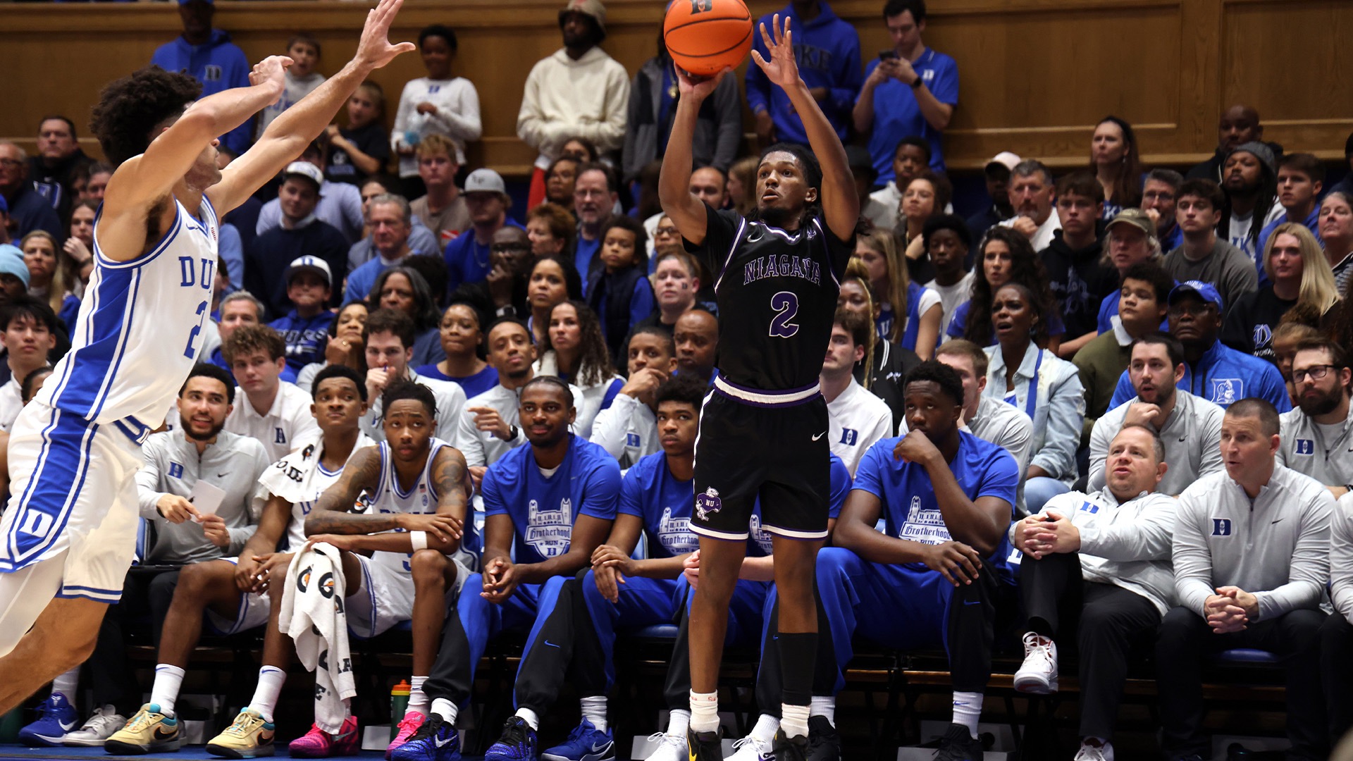 Trenton Walters Shoots A Jumper Against Duke on 11/21/25