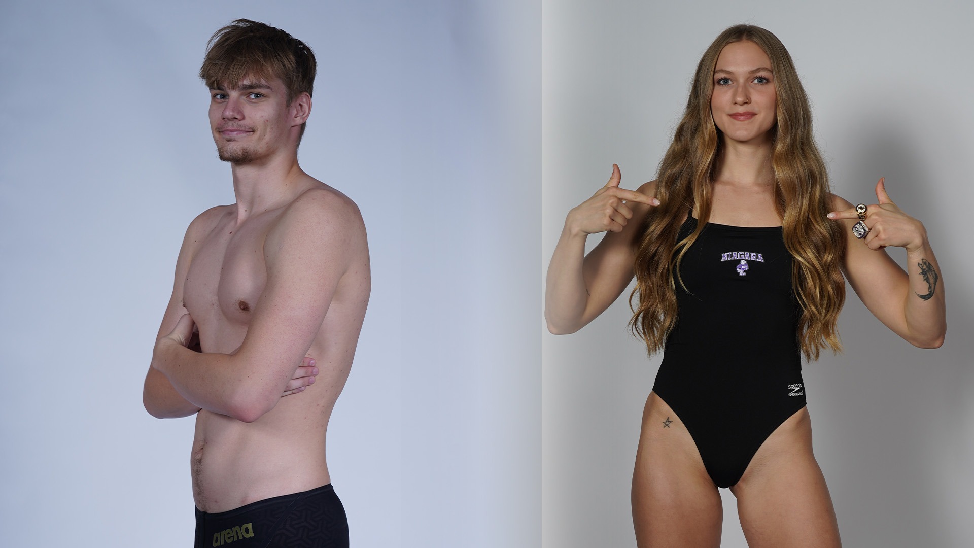 Mikula and Pitton Swimmers and Rookie of the Week