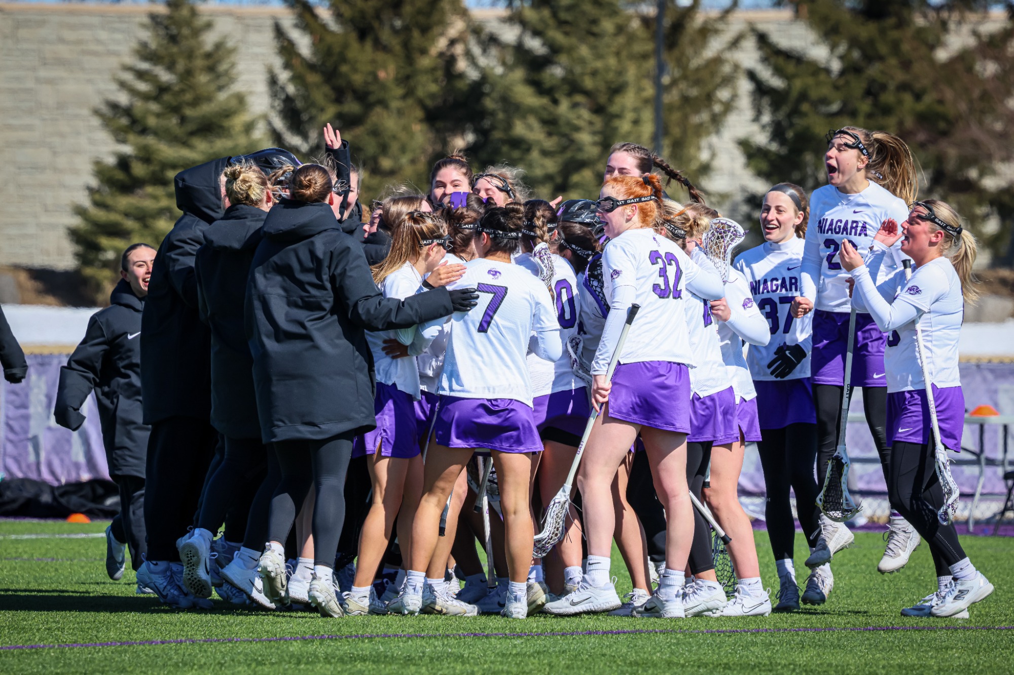 Niagara women's lacrosse defeats Central Michigan 12-11 in overtime on March 9, 2025