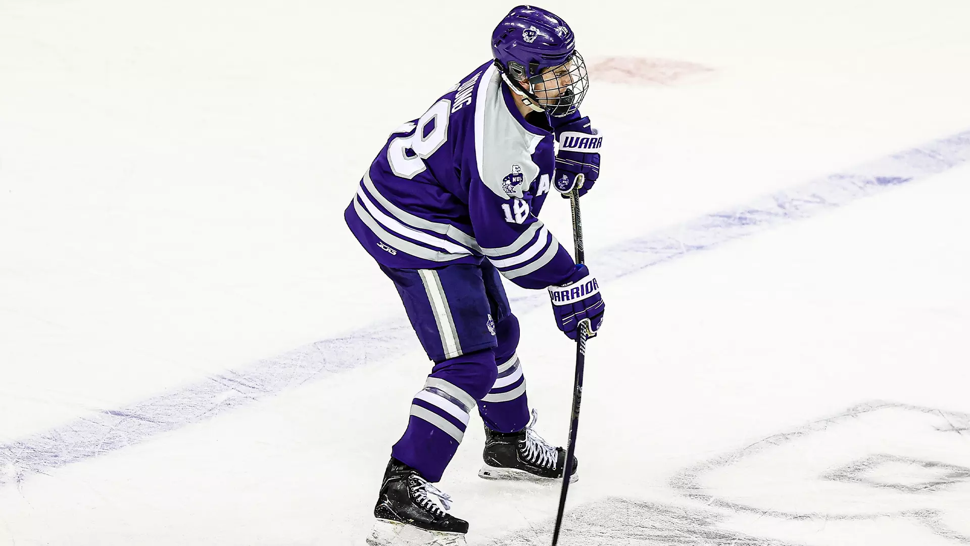 Spencer Young On the Ice Against Notre Dame 2026