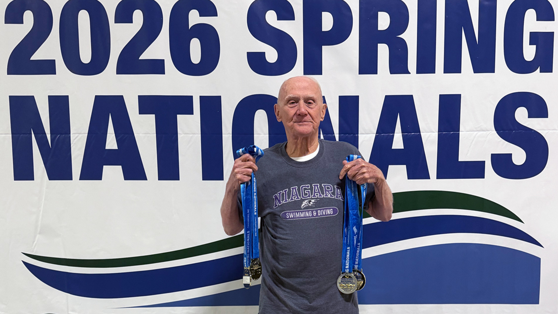 Former Purple Eagle Peter Kennedy at the U.S. Masters Swimming Short Course Nationals