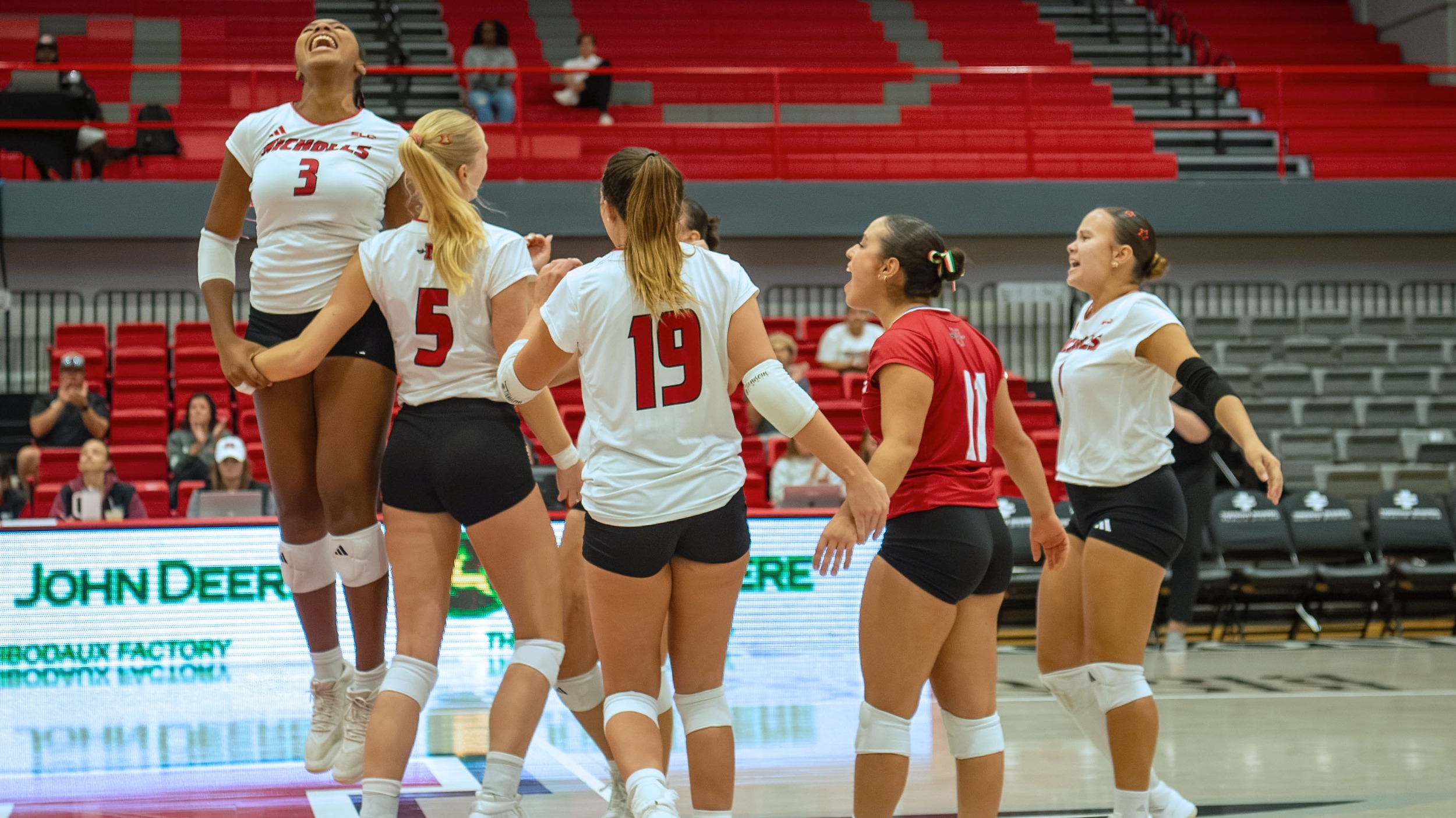 VB celebration after point during home match