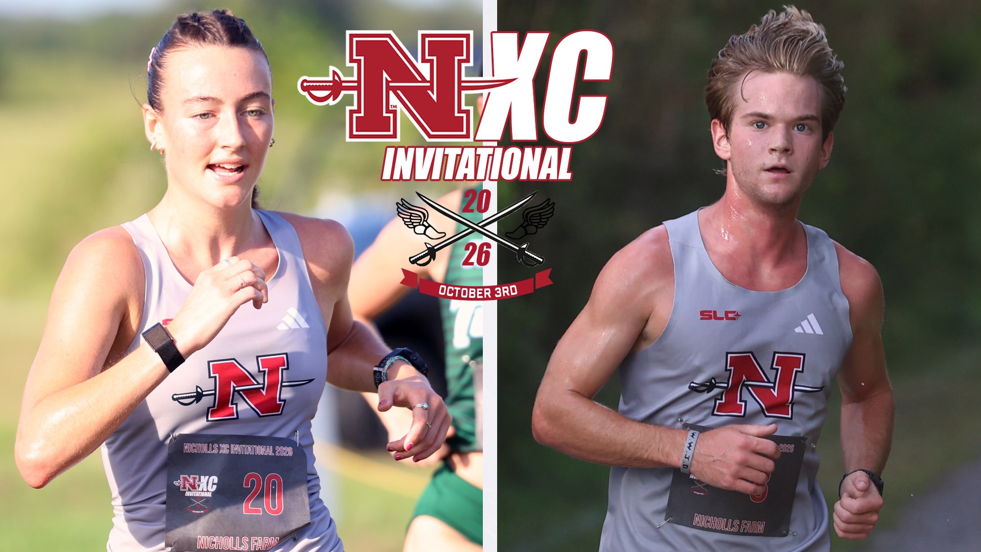 Issy Rivaul/Mason Heffernan during Nicholls XC Invitational