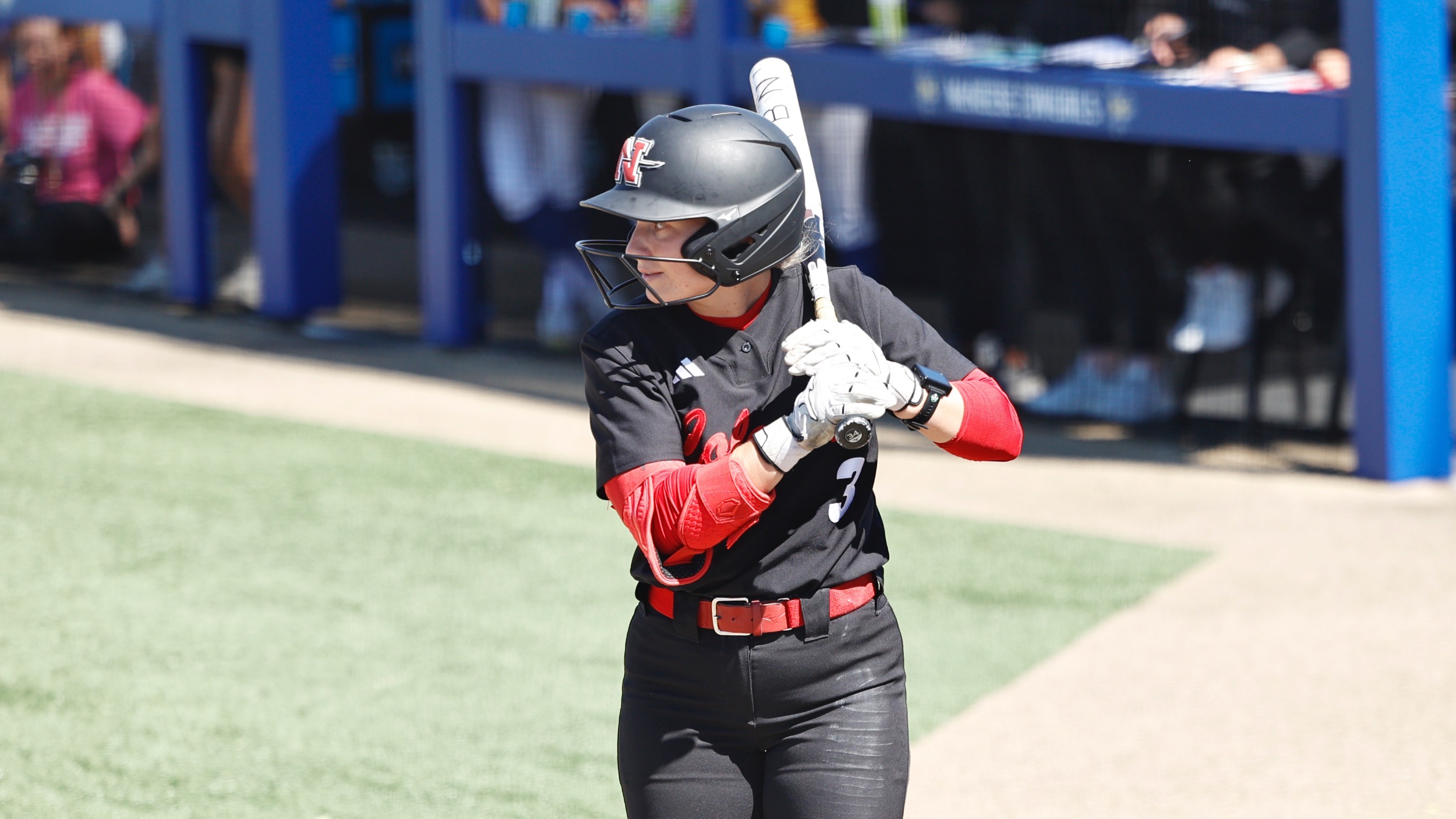Claire Sisco waits for a pitch in the batter's box