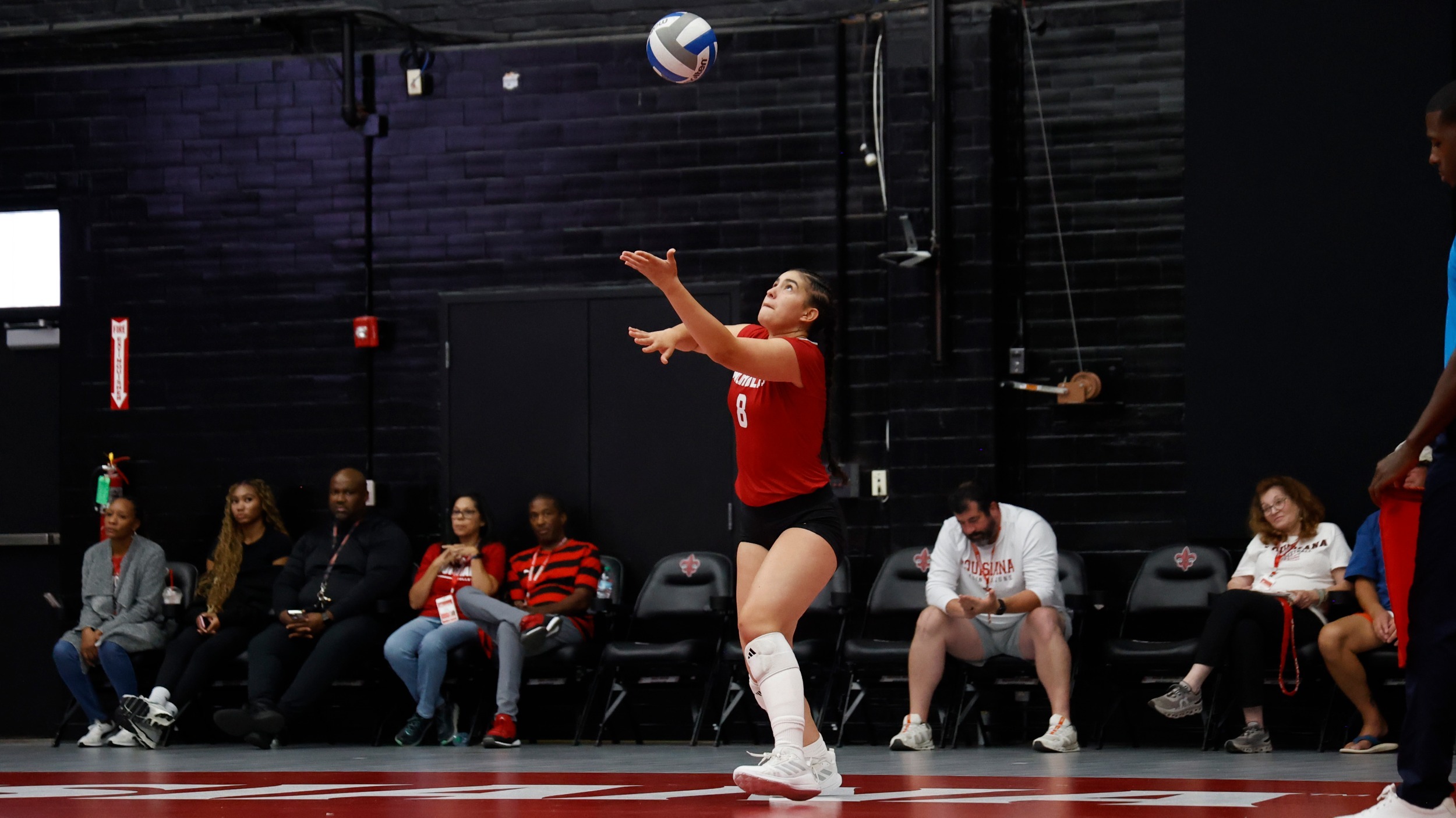 Isabella Padilla Serves during road match