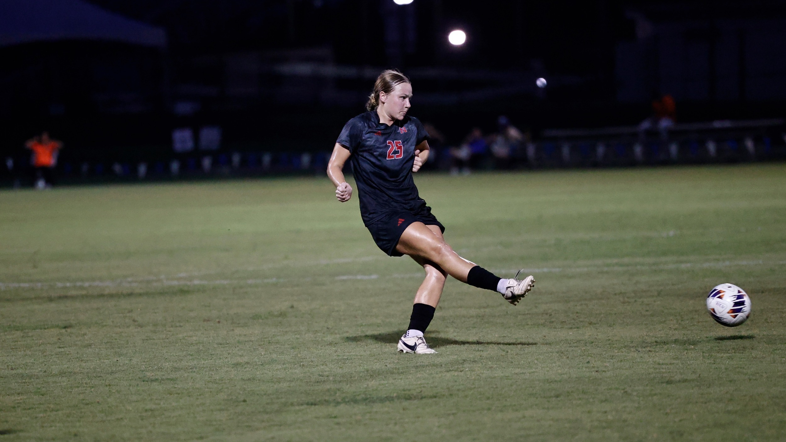 Nicholls freshman midfielder Gentry Watrous during soccer match at HCU