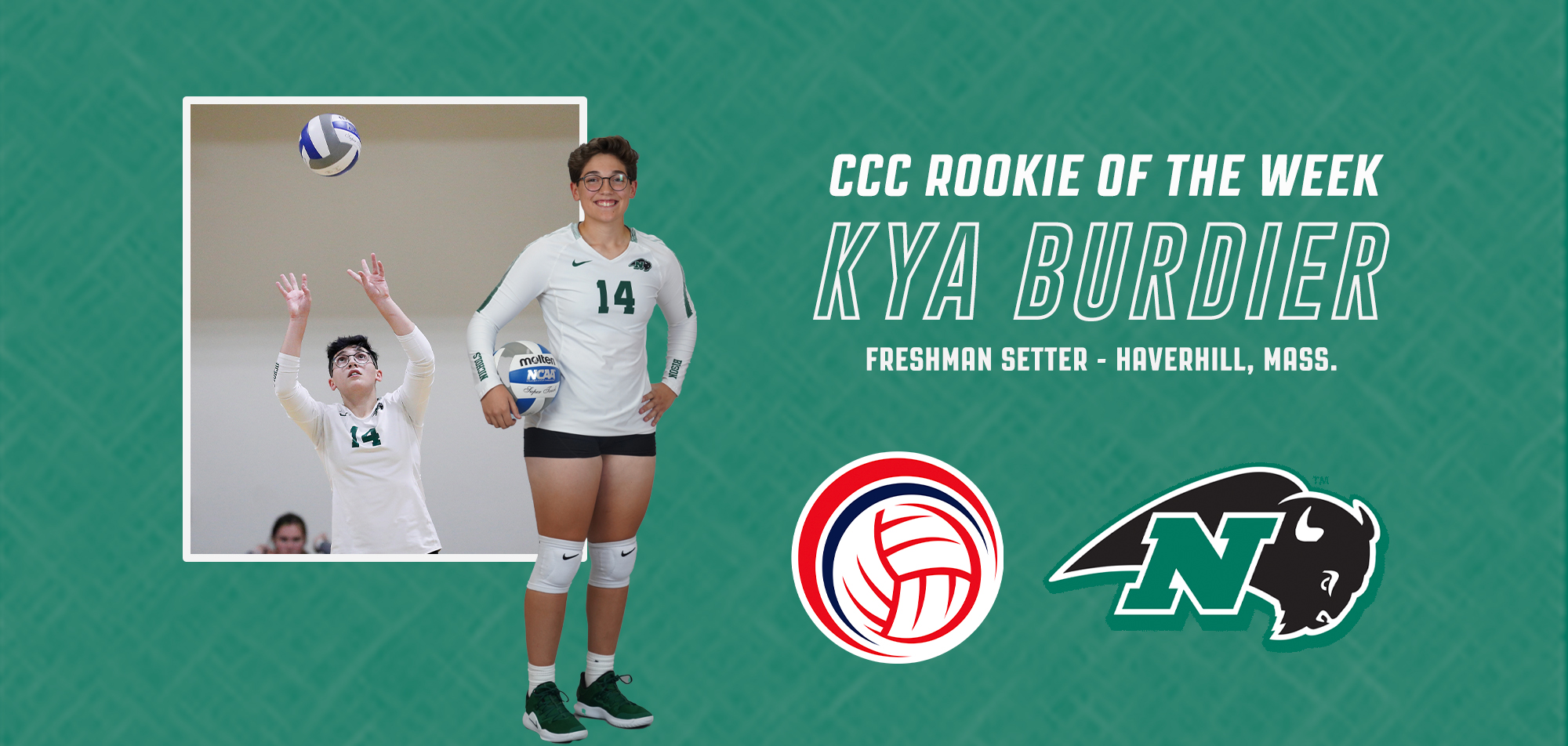Burdier Picks Up CCC Rookie of the Week Honors Nichols College Athletics