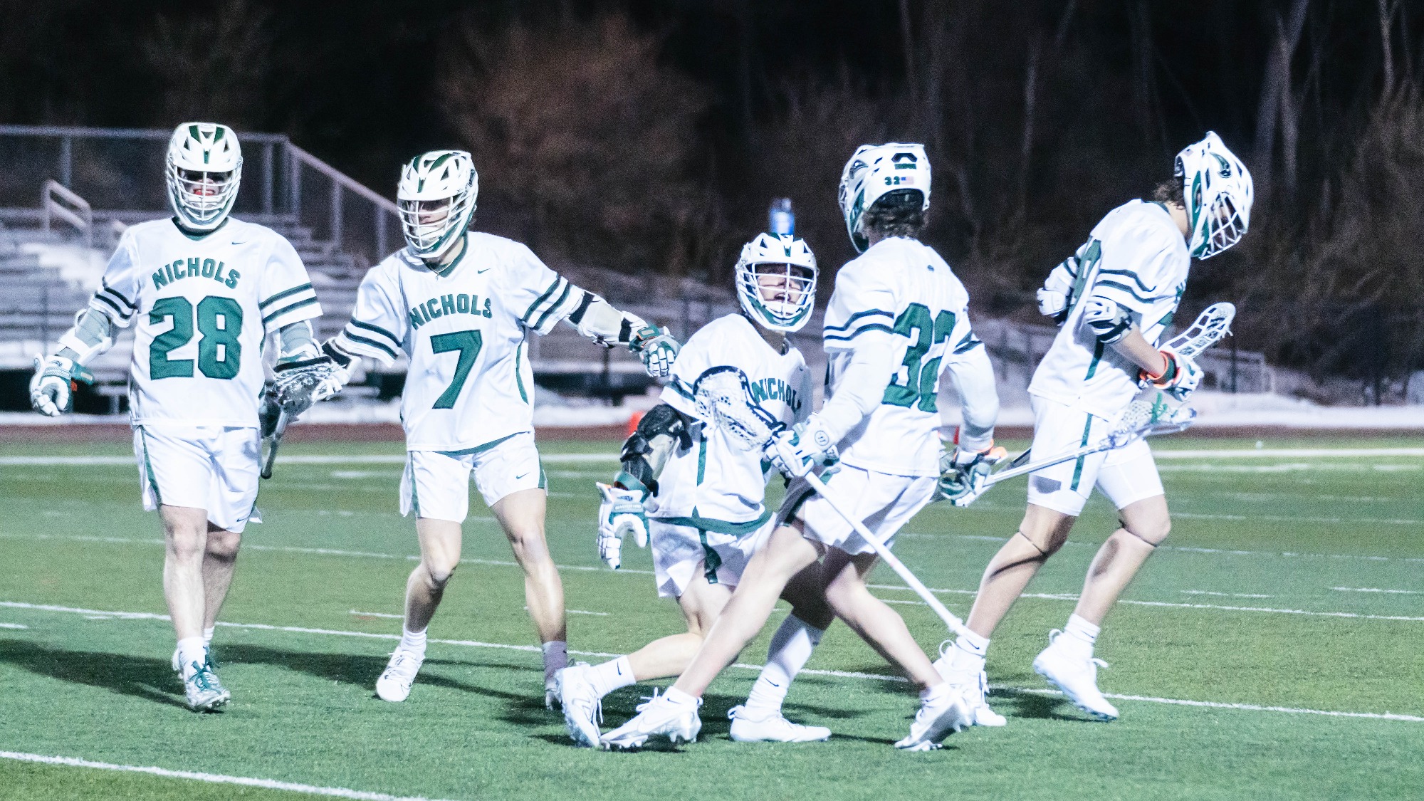 Eight Bison Score to Push Past Saints 107 Nichols College Athletics