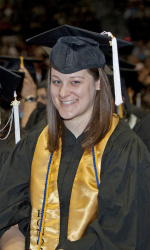 Volleyball's Kristin Hoffman was one of 40 Huskie student-athletes to earn their undergraduate degrees from NIU Saturday.