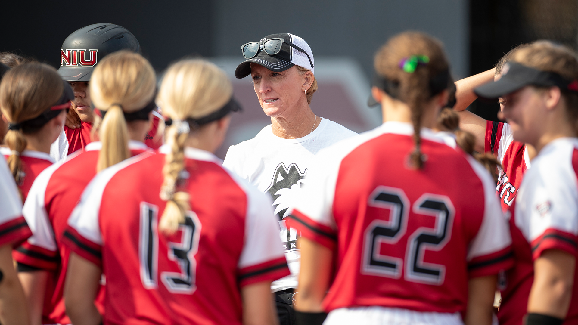 Kathryn Gleason with SB Team during Fall Game