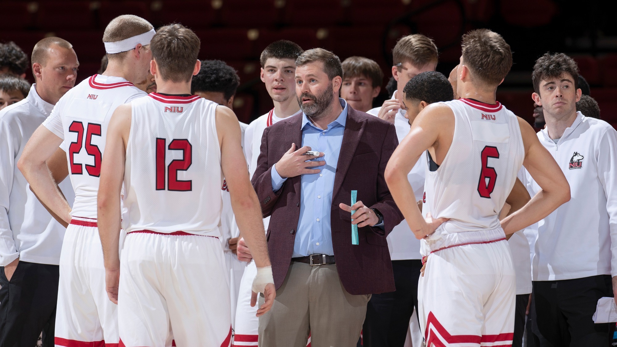 Matt Majkrzak team huddle