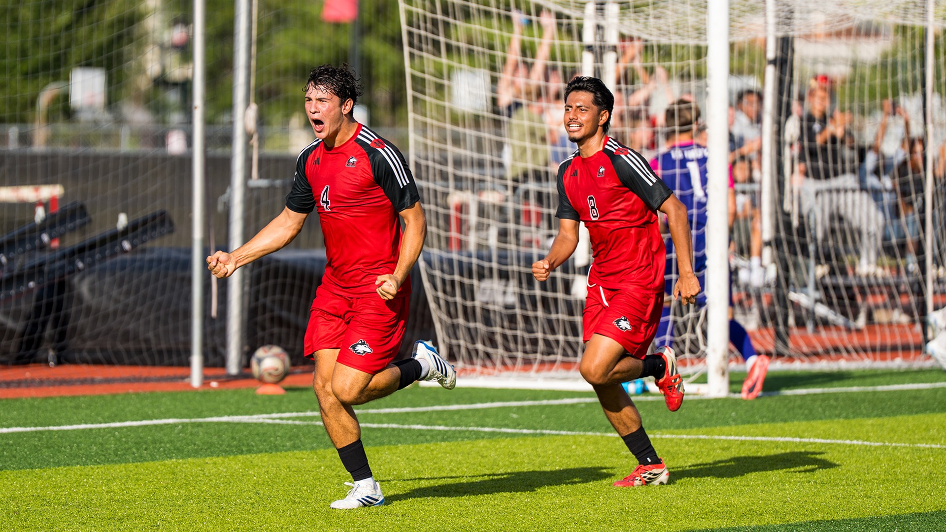 Luka Vasic (left), Joe Hernandez (right) celebration