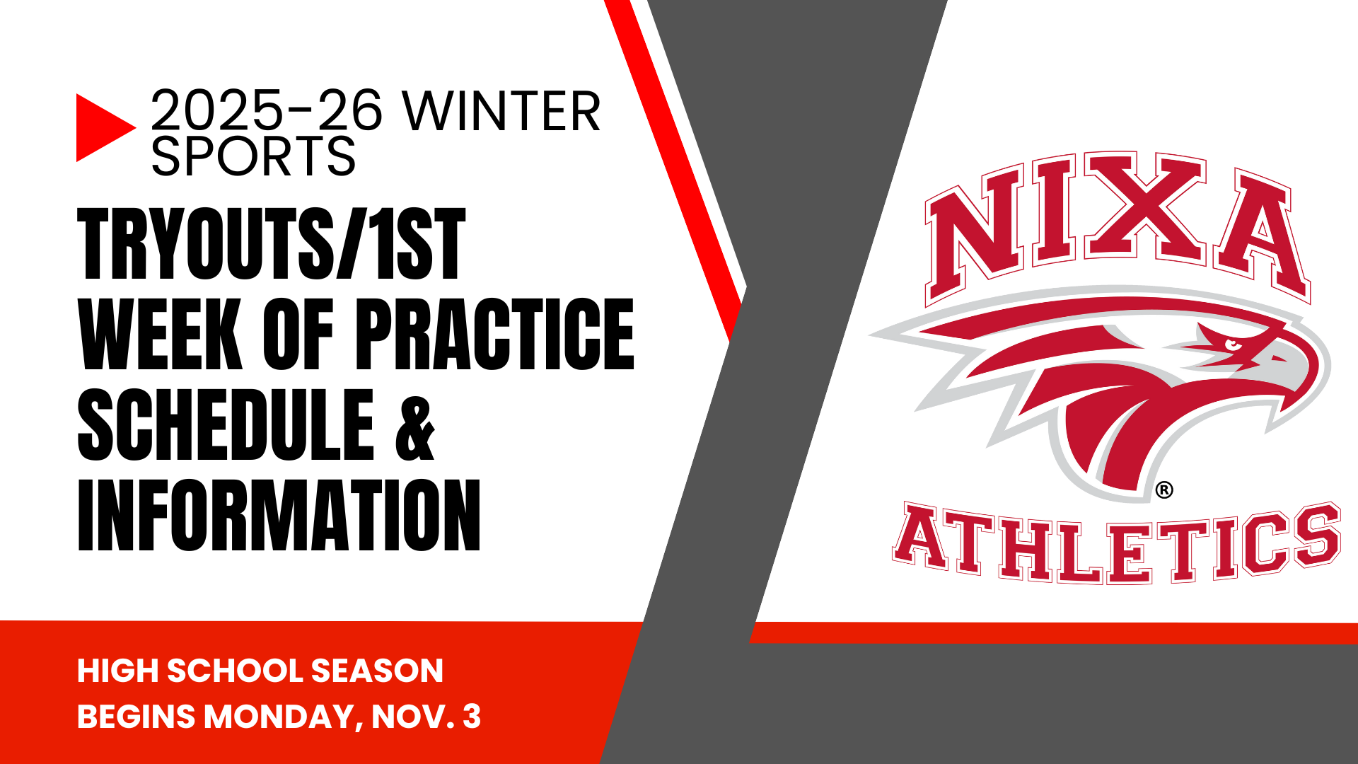 2025-26 winter sports first week information