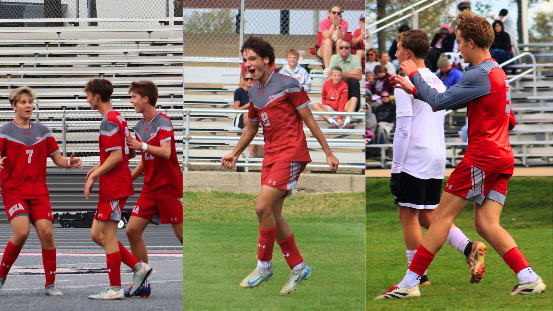 Nixa soccer action photos. Pictured Cameron Abernathy, Ryker Pabst, Jake Harvey, Gavin Shaw