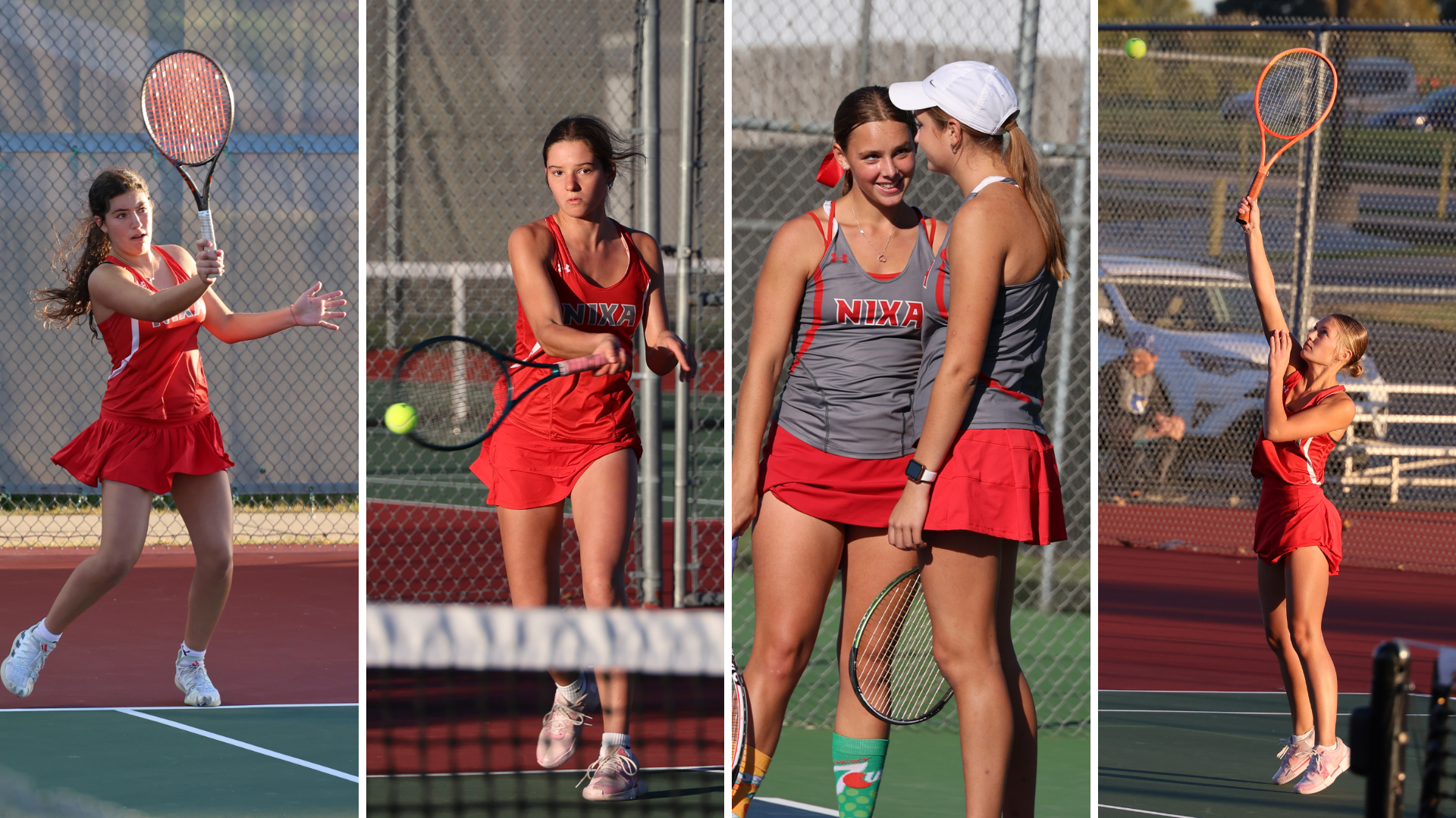 girls tennis action photos