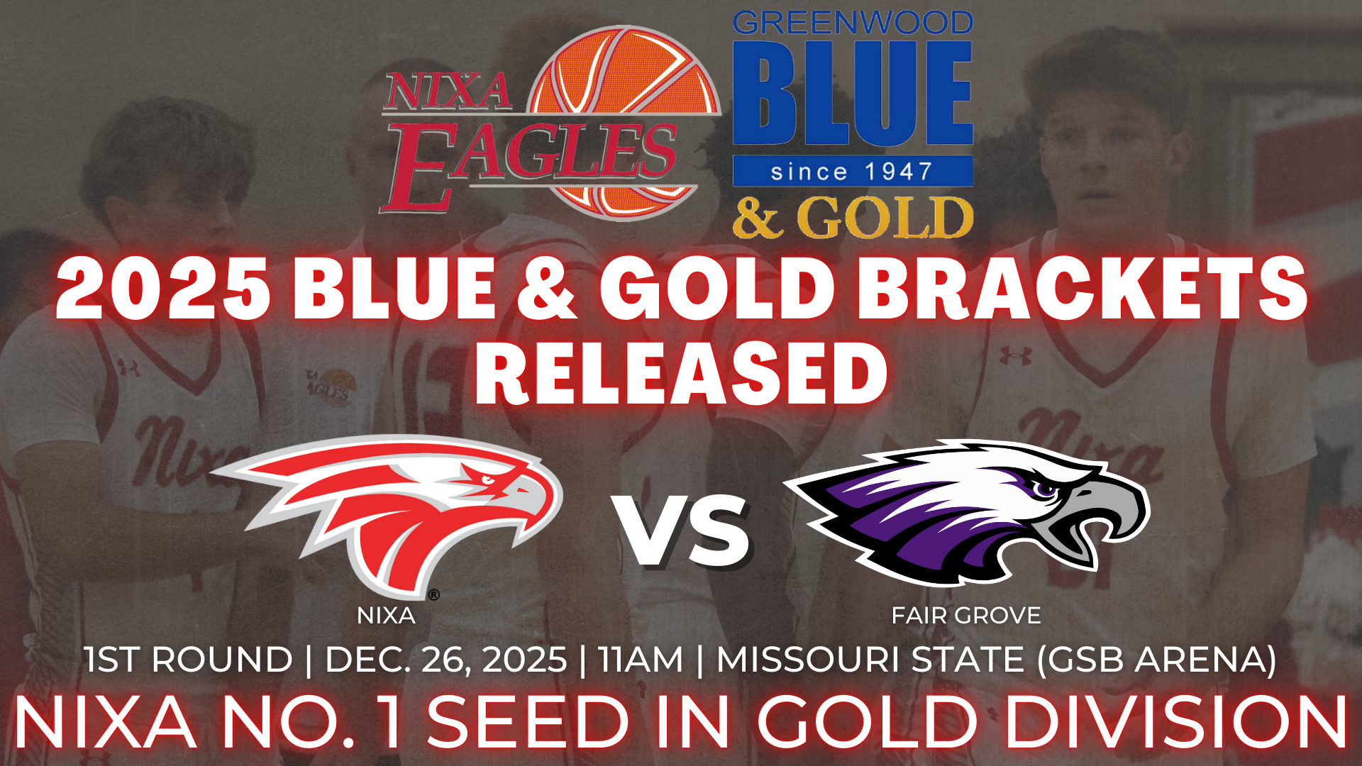 2025 blue and gold tournament bracket and information