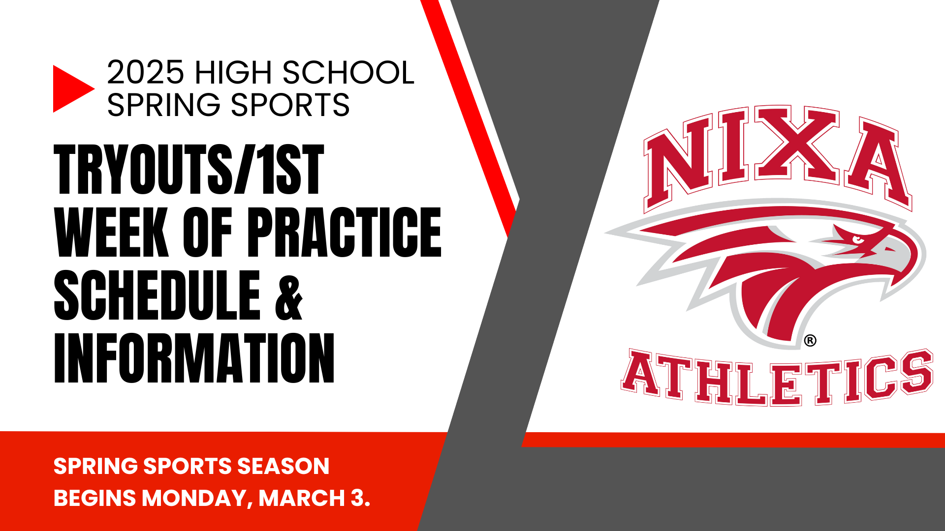 2025 baseball schedule Nixa Public Schools