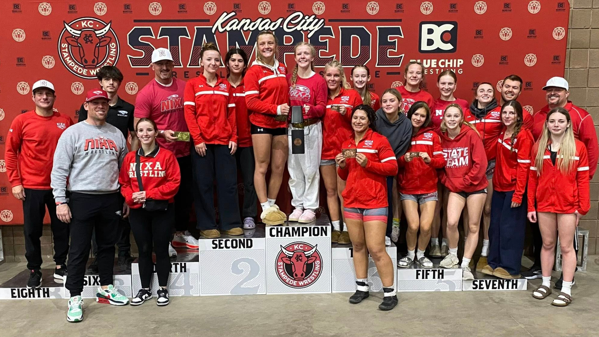 Nixa girls wrestling KC Stampede champs