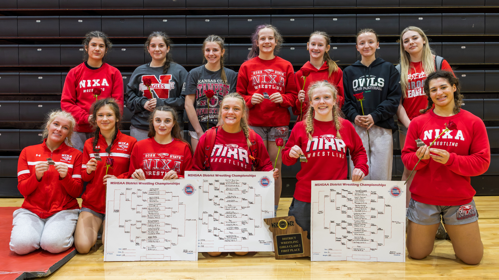 Girls wrestling 2026 district champs