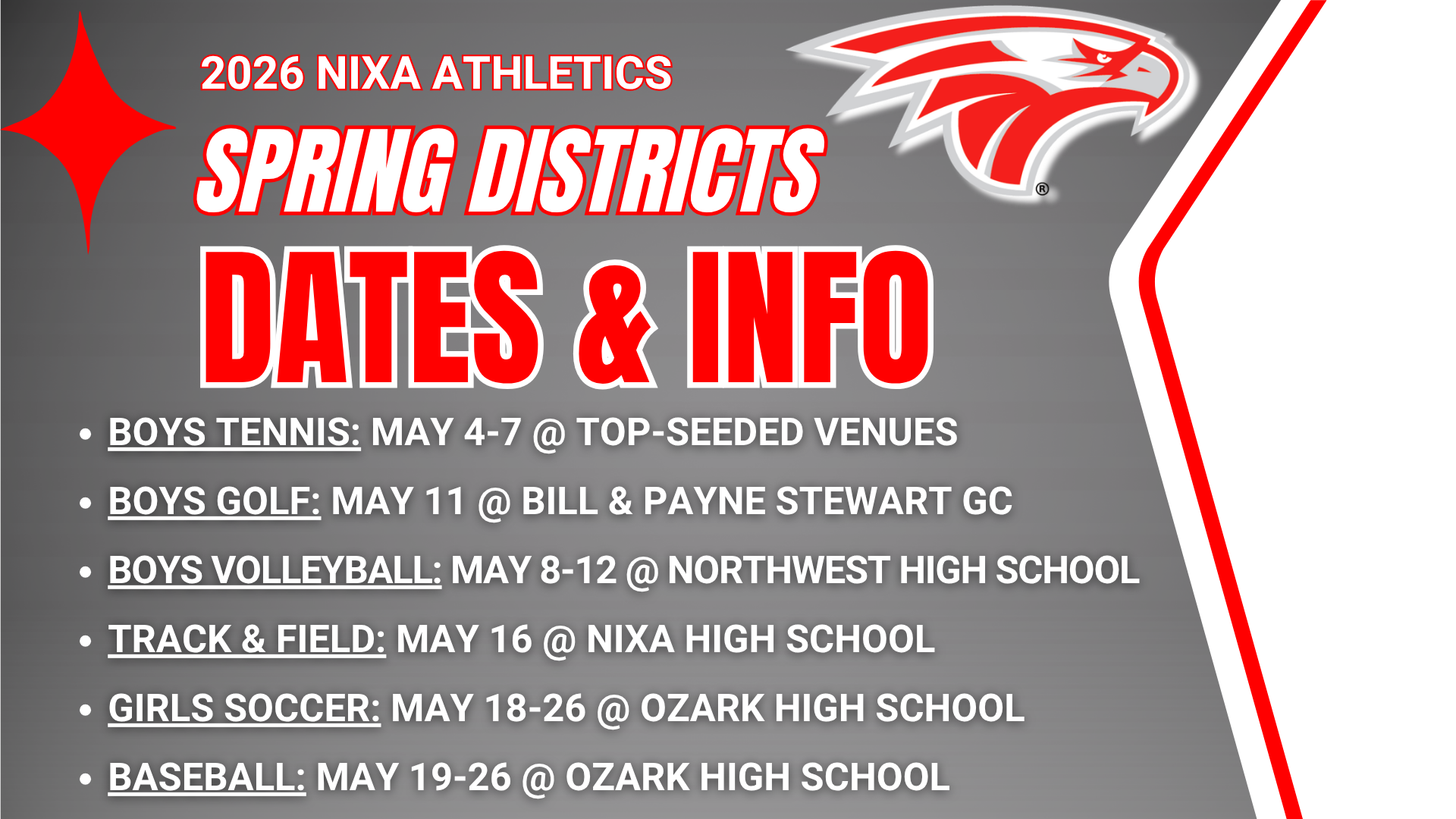 2026 spring sports districts info