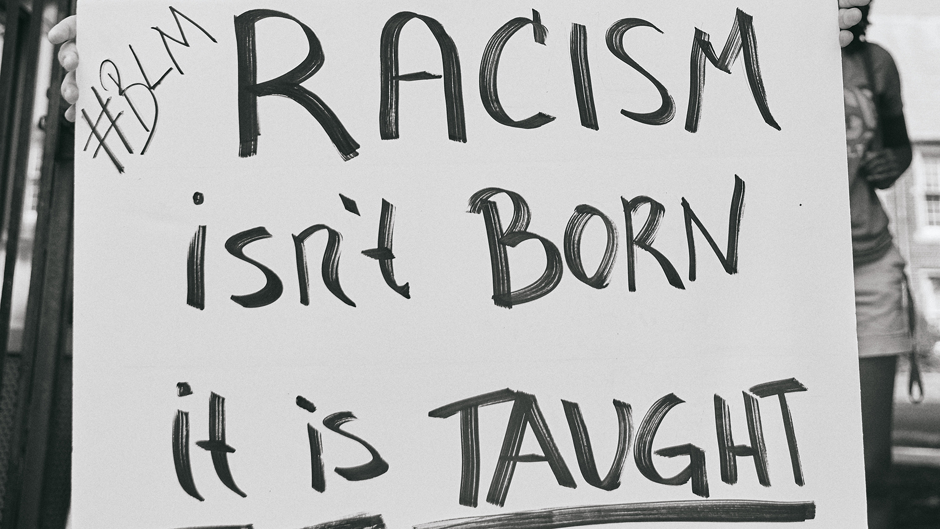 2020.06-06 NJCU Solidarity March (Racism is Taught Sign)