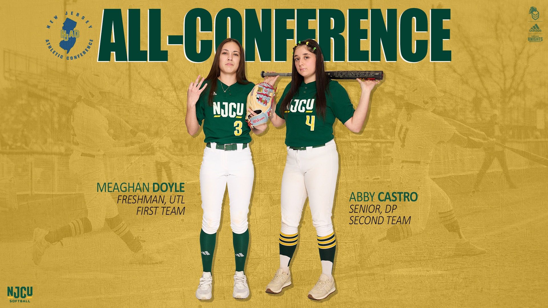 2025 Softball All-NJAC_Meaghan Doyle and Abby Castro