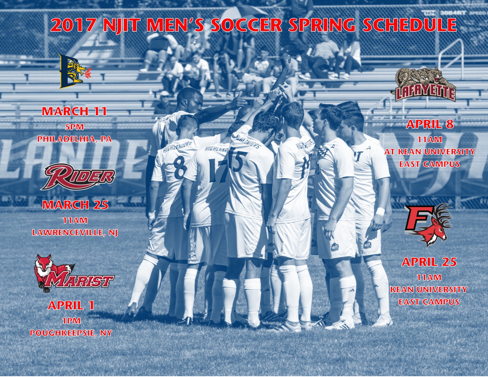 Men’s Soccer Announces 2017 Spring Schedule New Jersey Institute of