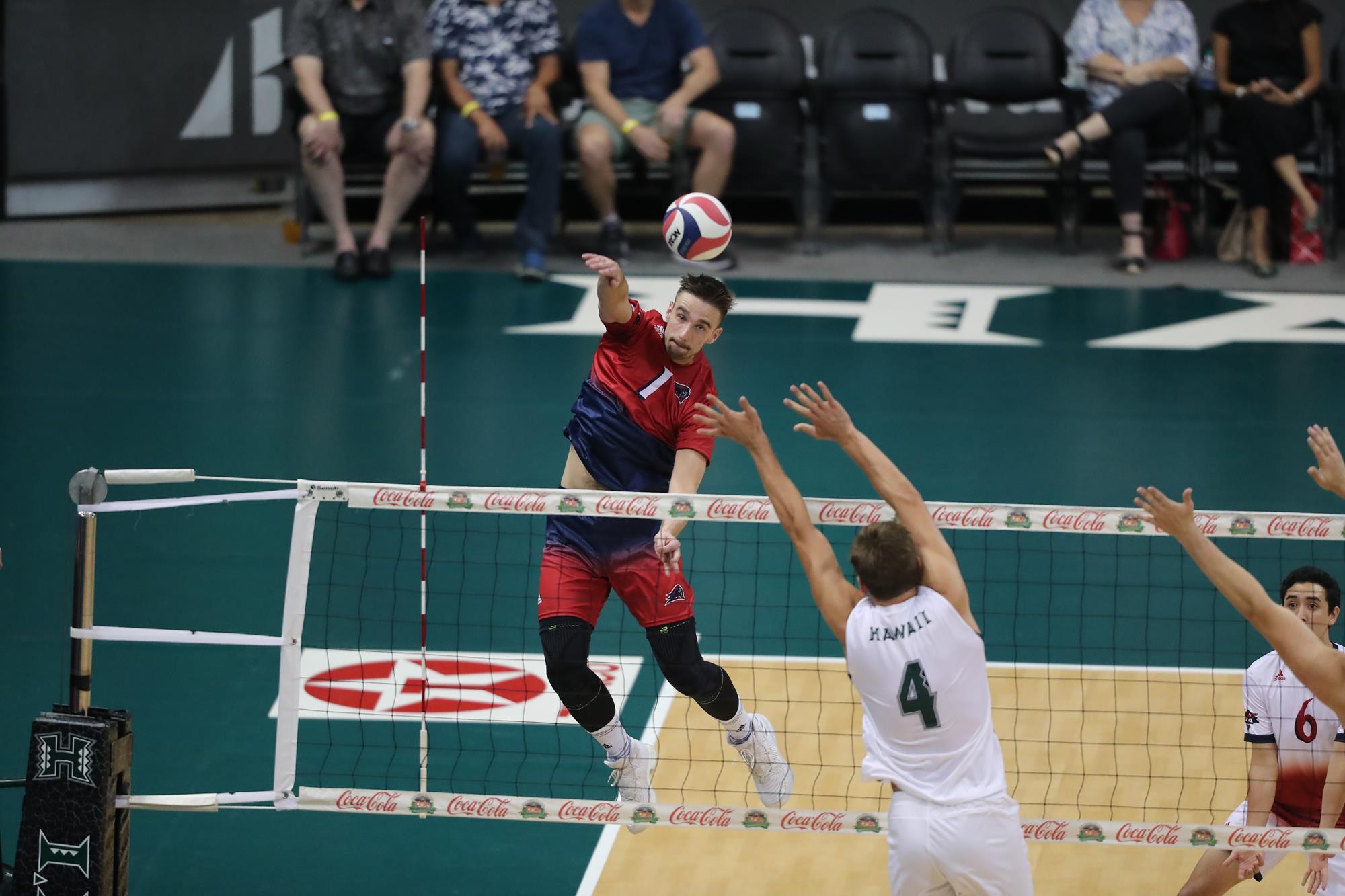 Griffin Schmit Powers Harvard Past NJIT in FiveSet Victory New