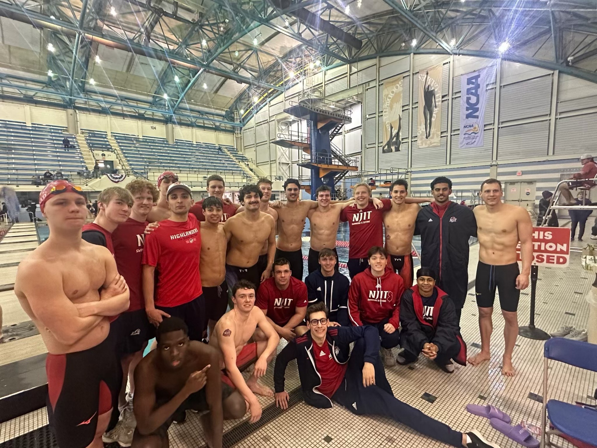 NJIT Swimming and Diving Team at ECAC Championships