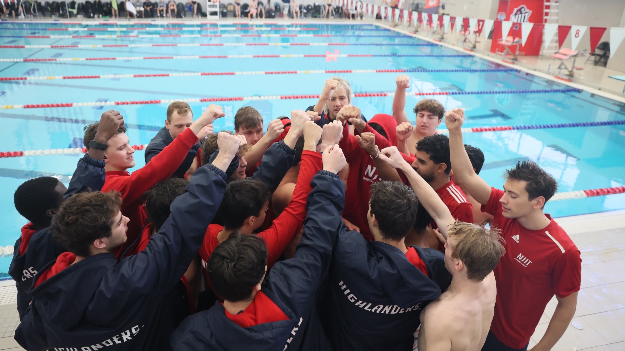 Swimming & Diving Team Huddle