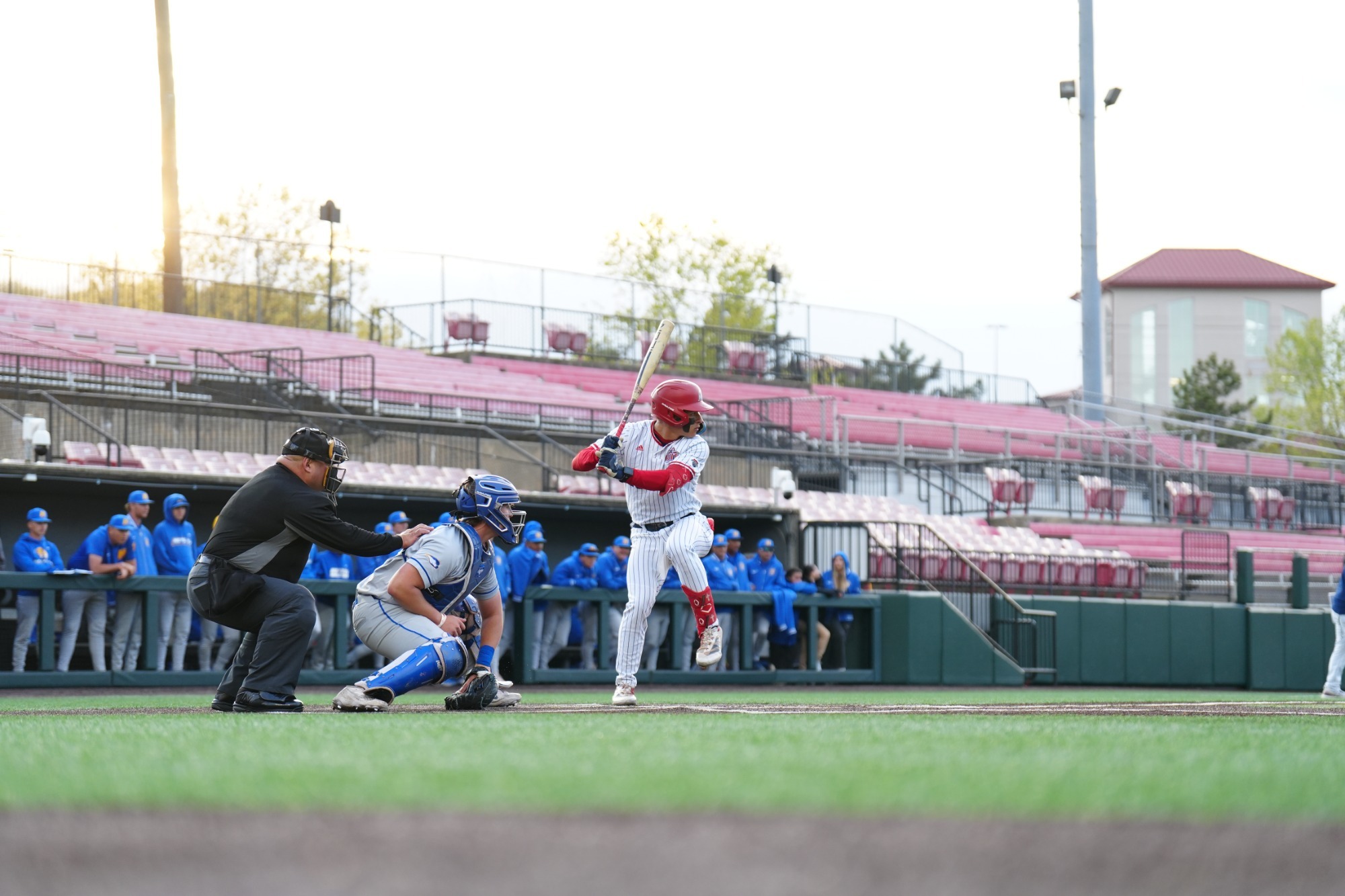 Ty Sallie at bat vs Hofstra