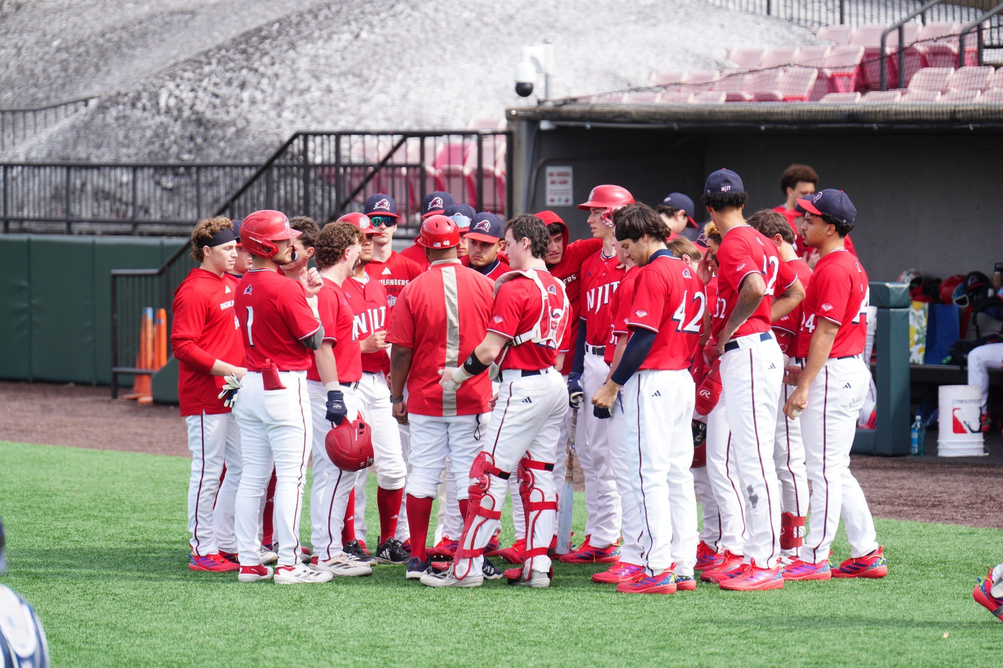 Baseball huddle