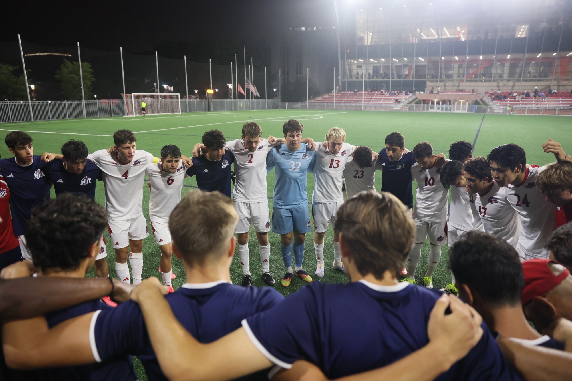 Men's Soccer Team Huddle