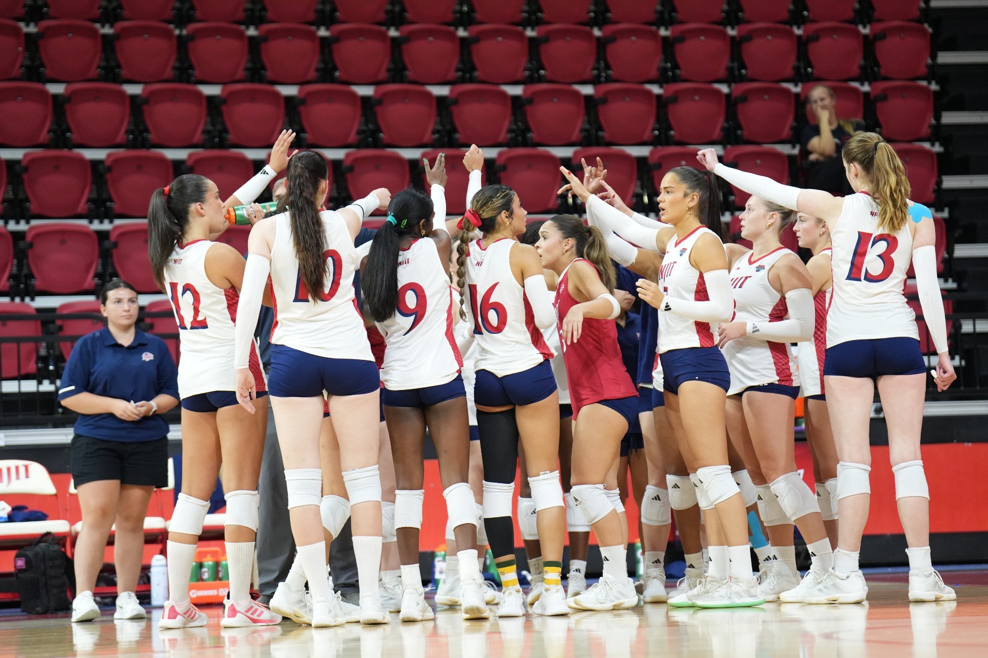 WVB huddle vs Lafayette