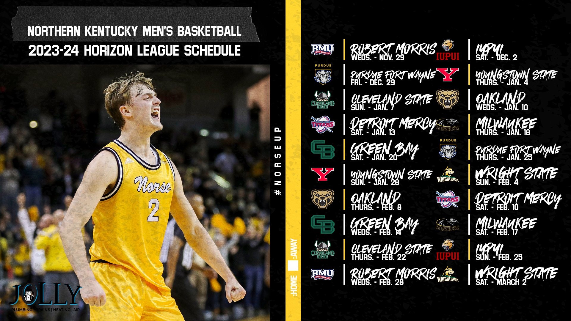 2023-24 Men’s Basketball Horizon League schedule announced - Northern