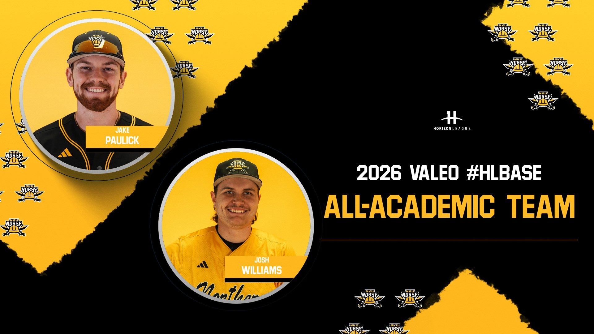Jake Paulick and Josh Williams headshots on All-Academic graphic