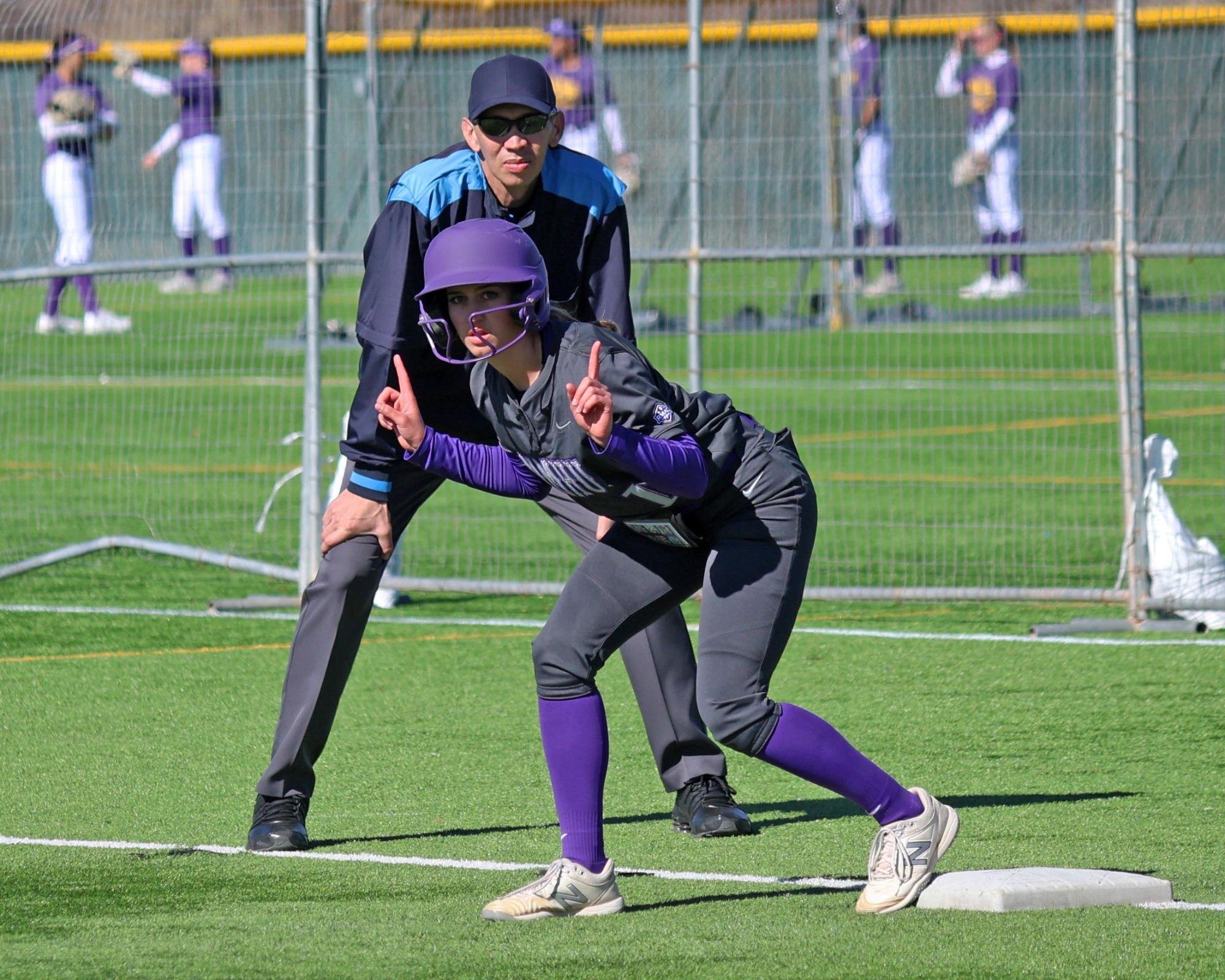Hannah Hopkins on base