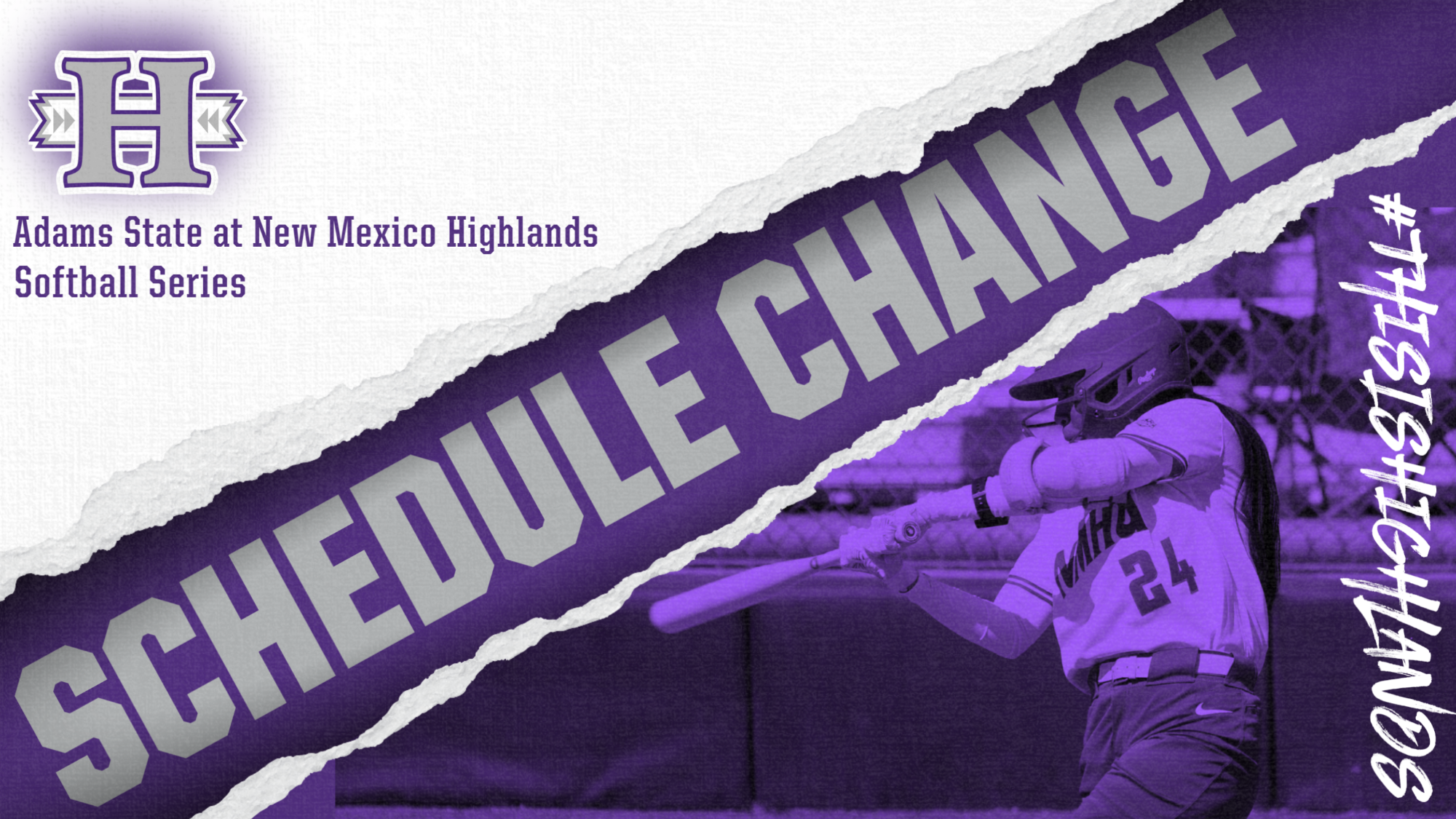 Softball Schedule Change