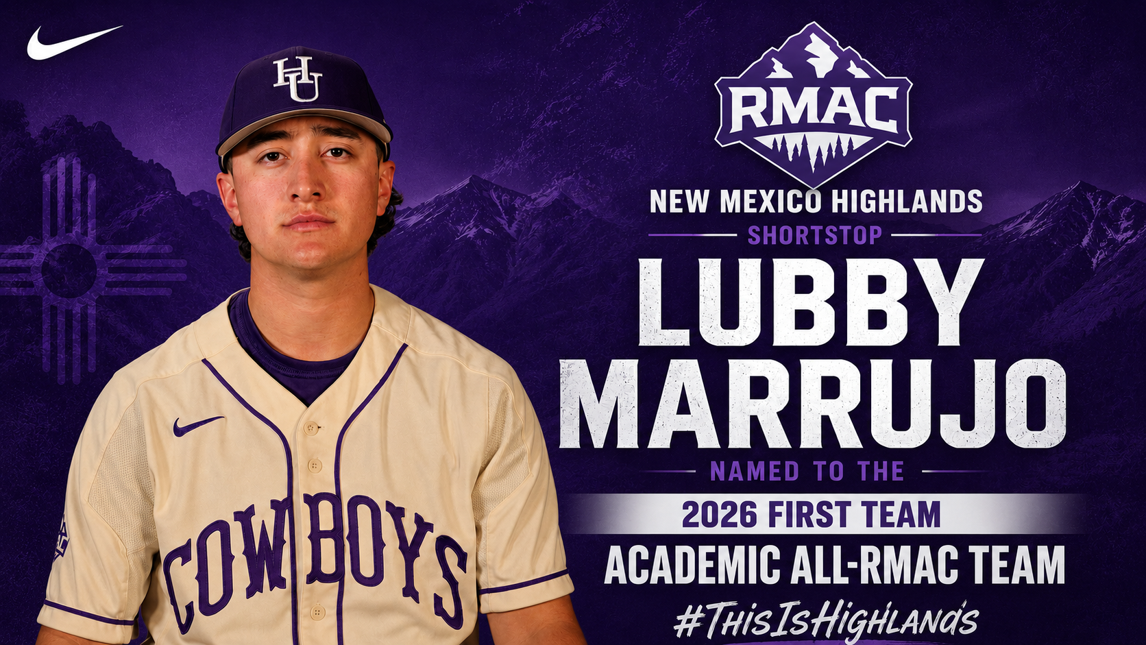Lubby Marrujo 2026 RMAC 1st Team All-Academic 