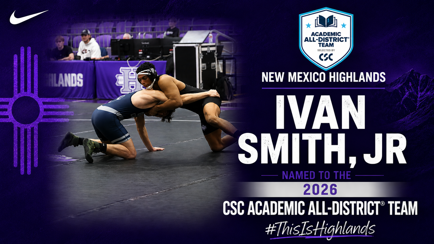 Ivan Smith CSC Academic All District 2025-26