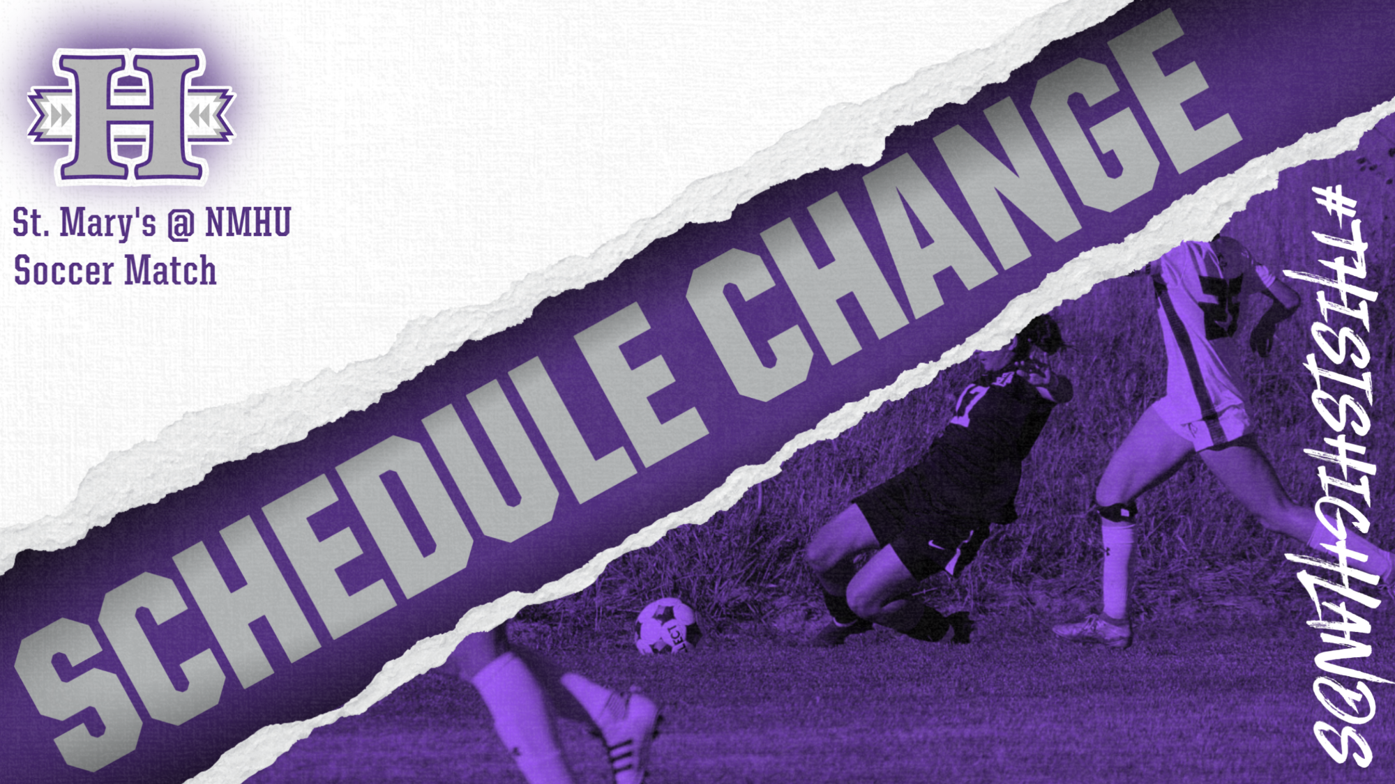 Soccer Schedule Change 9/2/2026