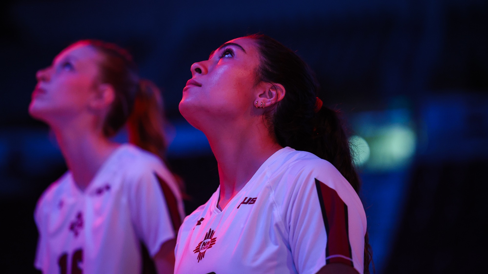 Rilen Garcia During Introductions Before Thursday Match Versus Kennesaw State (Nov. 13, 2025 - Las Cruces, N.M.)