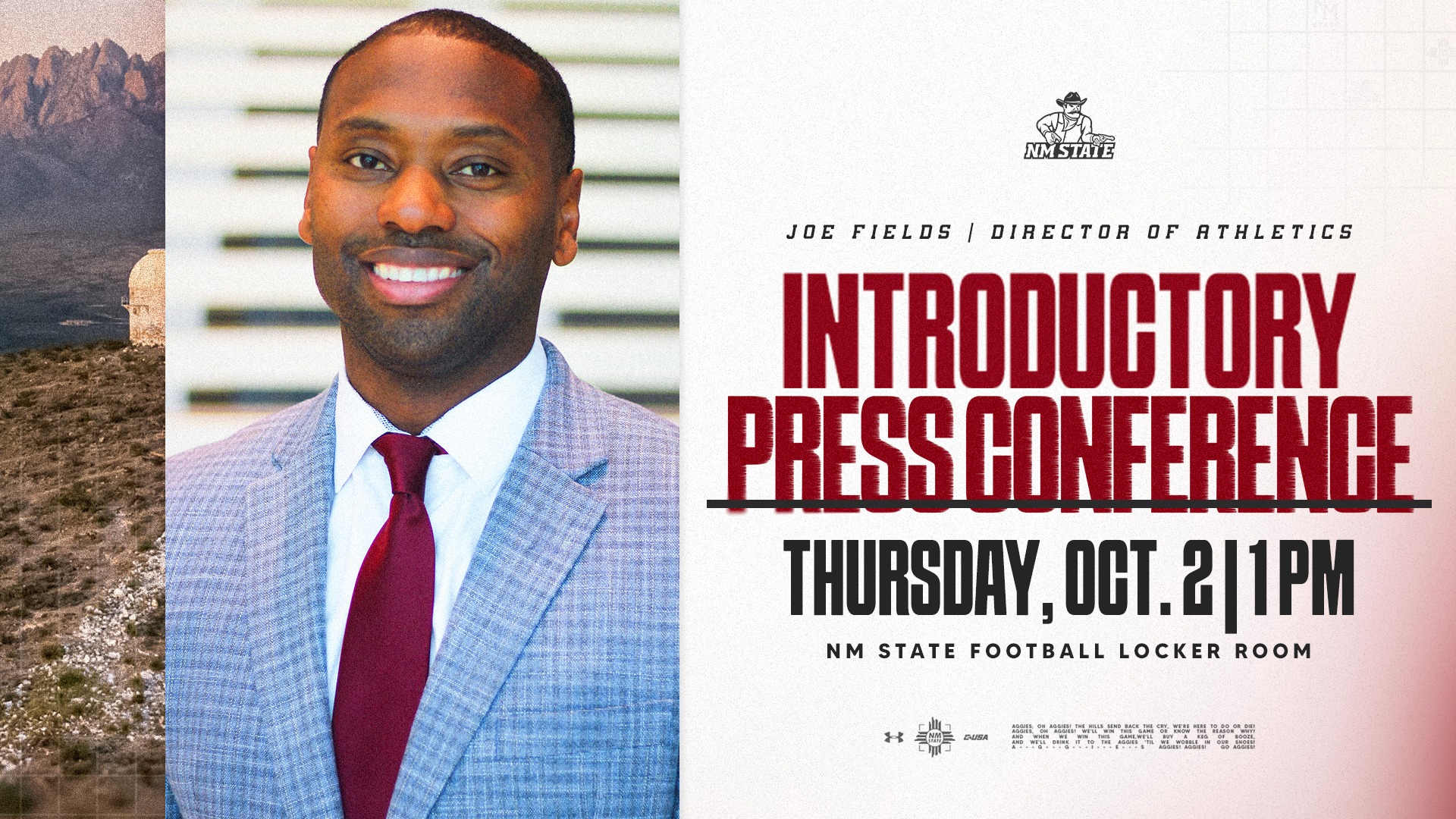 Joe Field Introductory Press Conference Graphic