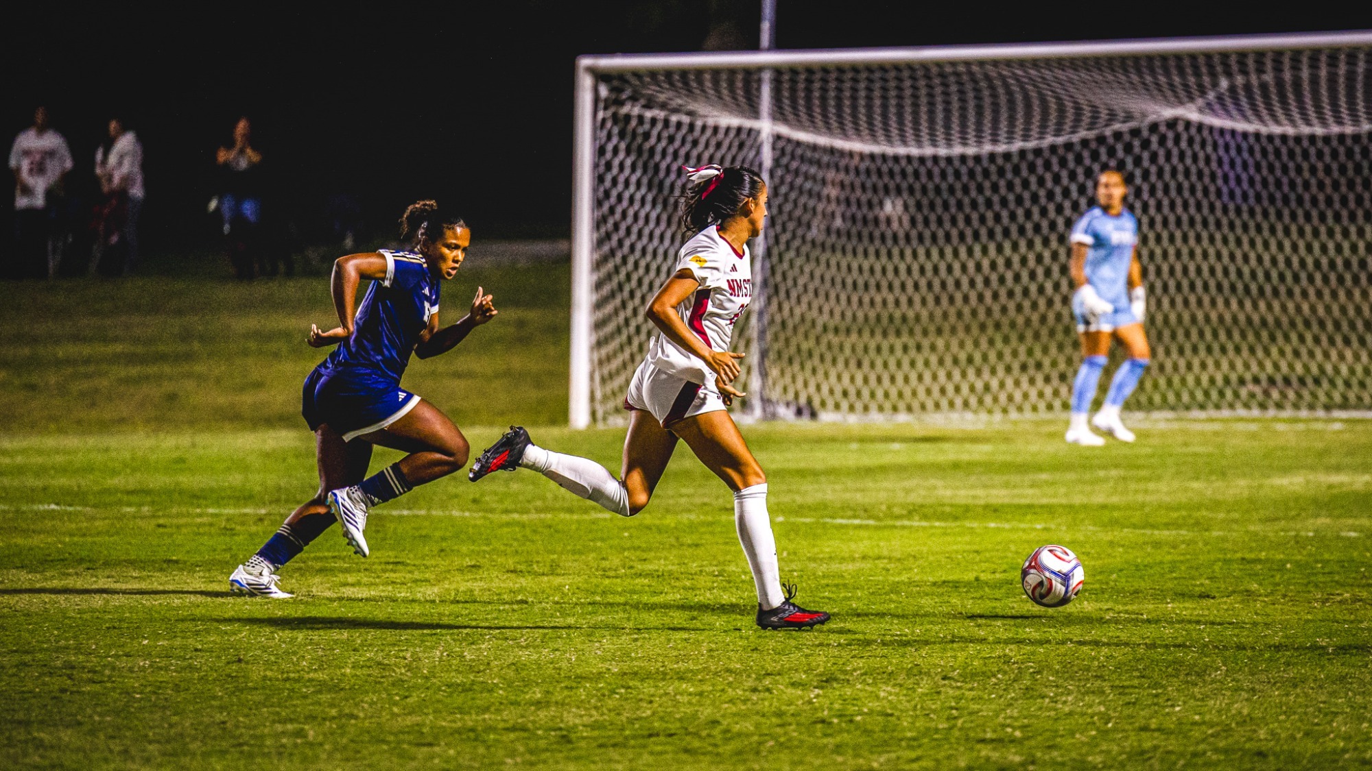 Milly Eyrich dribbling the ball against FIU (9/27)